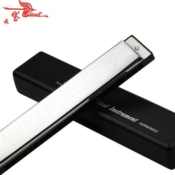 正品天鹅口琴24孔复音C调ABDFG#调重音初学者成人学生用专业演奏