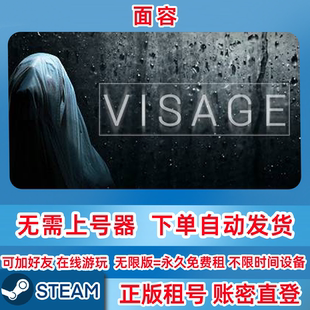 Steam正版租号 面容租号 VISAGE 面容 账密登录
