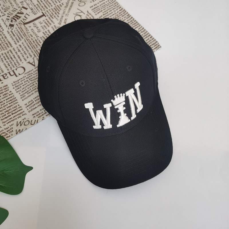 好棋国际象棋主题帽子女可调节黑色帽子夏季防风防晒百搭棒球帽