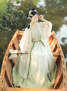 素羽华裳【清欢】宋制汉服女原创长干寺褙子齐腰日常改良春夏新款