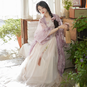 素羽华裳初恋 改良宋制汉服女日常通勤长干寺天丝褙子春夏季新款