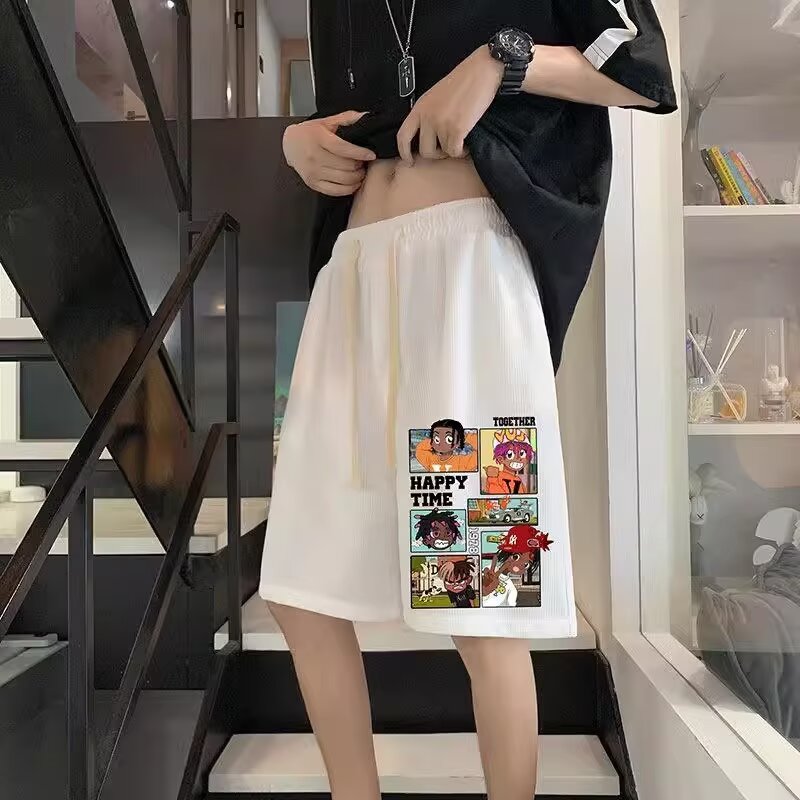 夏季新款冰丝短裤男宽松大码胖子300斤加肥大码男装五分裤中裤子