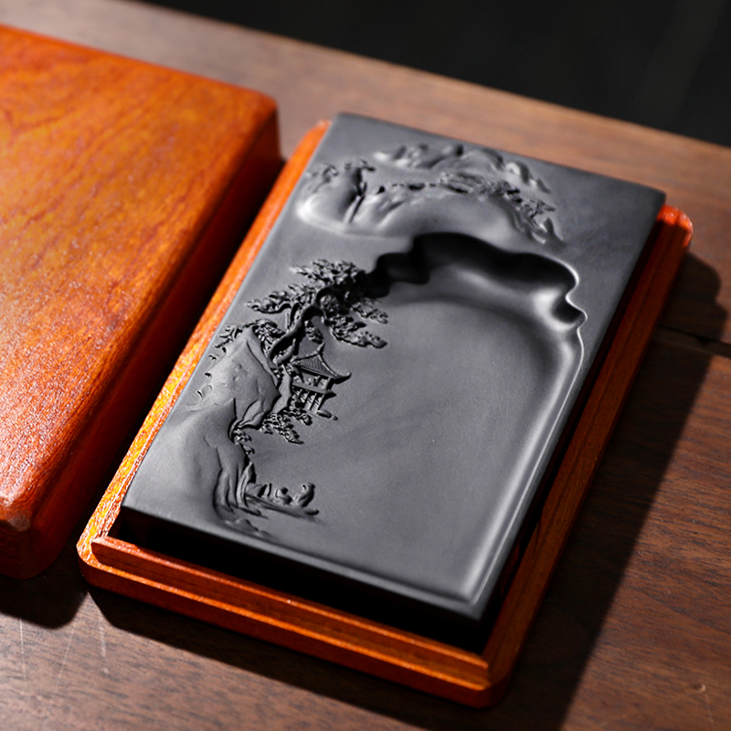 歙砚黑龙潭坑砚台书法专用