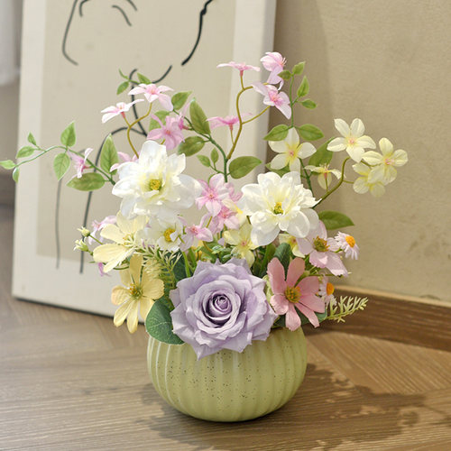 假花仿真花艺餐桌摆设