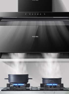 樱雪K2137(B)W抽吸油烟机7字型挥手智控顶侧双吸自清洗家用大吸力