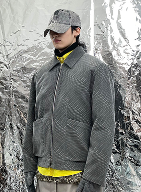 Pointless 24SS原创设计“三袖子”灯芯绒波浪夹克休闲高级感外套