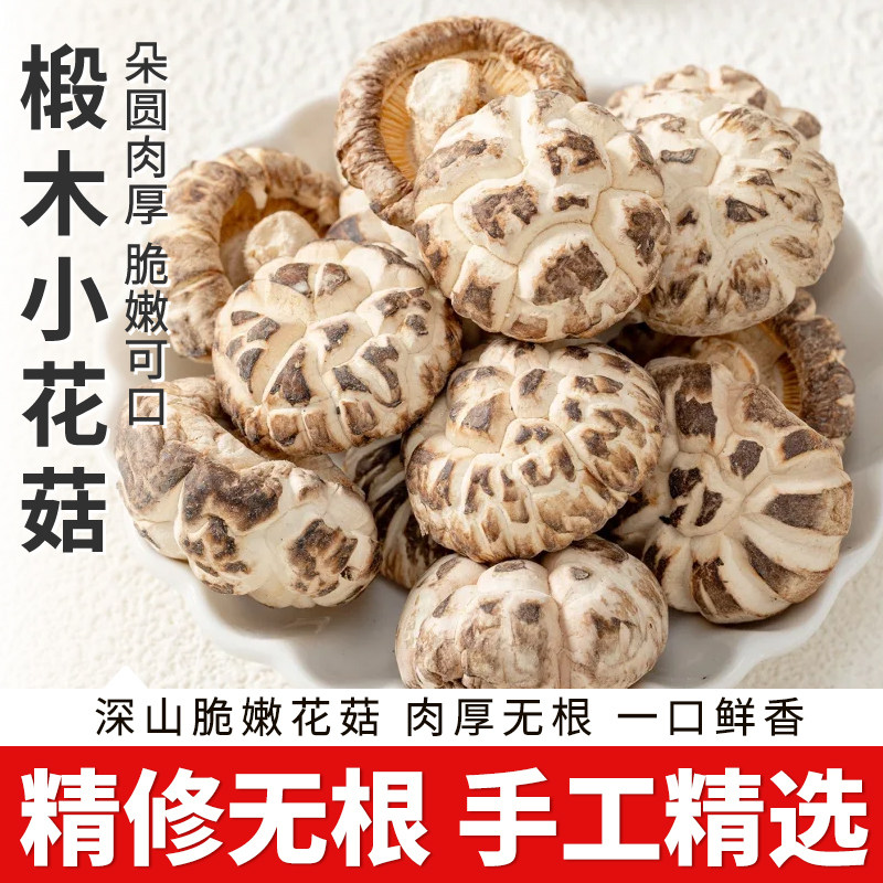 精品椴木小花菇去根干 干货特级优质香菇干新货野生蘑菇冬菇菌类5