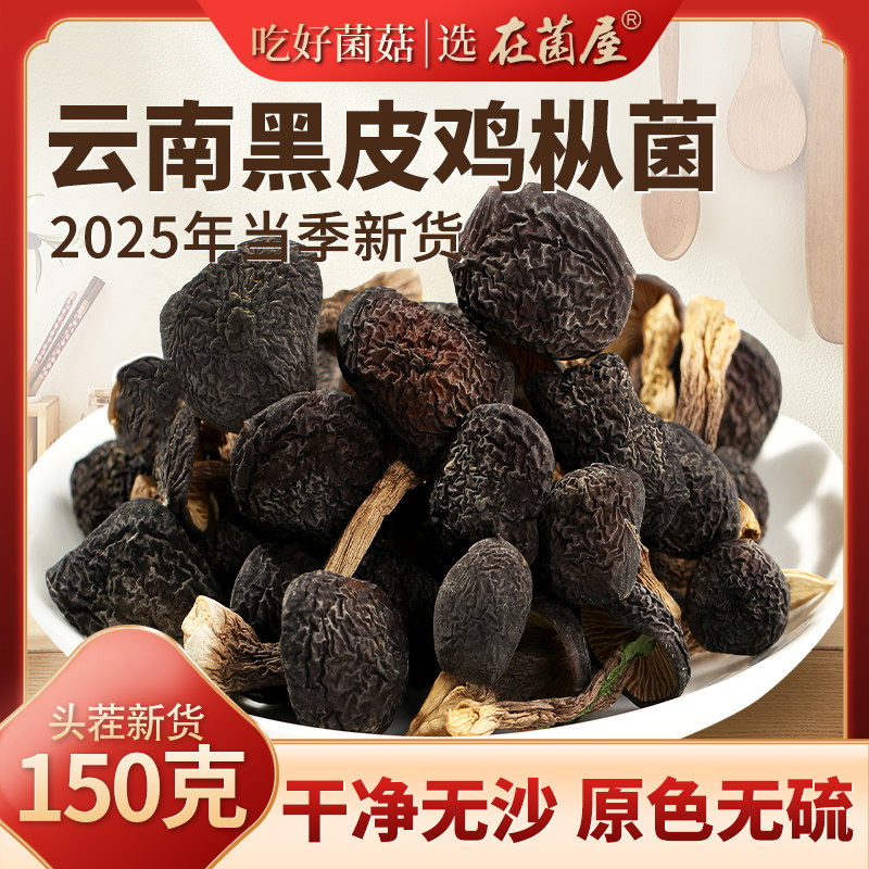 云南特产黑皮鸡枞菌干货新鲜野生菌子菌菇蘑菇类煲汤食材香菇菌类