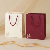 结婚礼袋礼品袋伴手礼手提袋婚礼回礼专用喜糖礼盒装 糖果包装 袋子