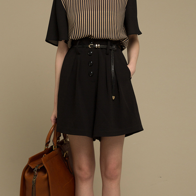 dresseum从前从前短裤单排扣