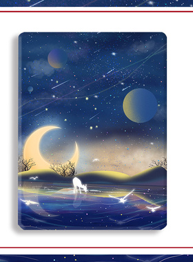 iPad保护套Air2平板外壳9.7英寸笔槽电脑A1566简约apod漫画ari1爱派全包1474第五六代iapd5防摔iped6皮套电脑