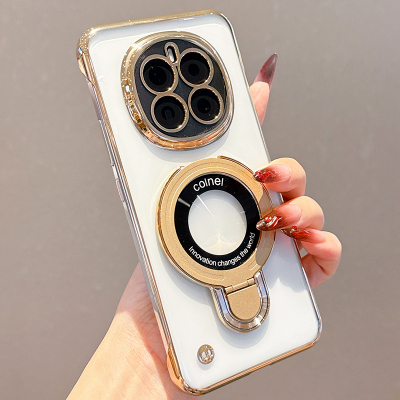 适用华为荣耀magic8手机壳magic7透明硬壳6Pro新款超薄X70Pro磁吸支架X60无边框保护套X50不顶膜4高级感男女