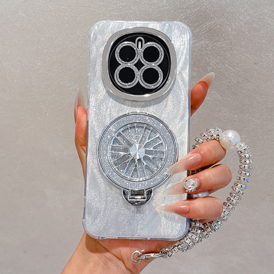 羽纱闪粉陀螺仪支架适用华为荣耀magic8手机壳magic7保护套新款魔术6Pro镜头膜5全包防摔4简约外壳高级感女款