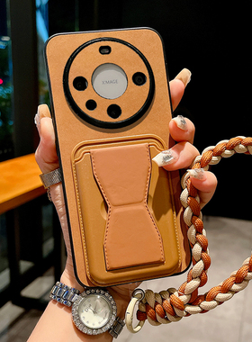 羊巴皮支架卡包适用华为mate80Pro手机壳mate70保护套mete60镜头全包50耐脏防摔40新款30复古20外壳Max女Air