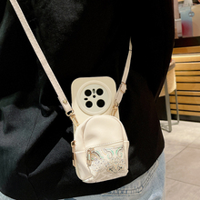 小香风祥云零钱卡包适用于华为mate70Pro手机壳mate60新款国风mete50全包防摔mt40软壳美特30斜跨背带保护套