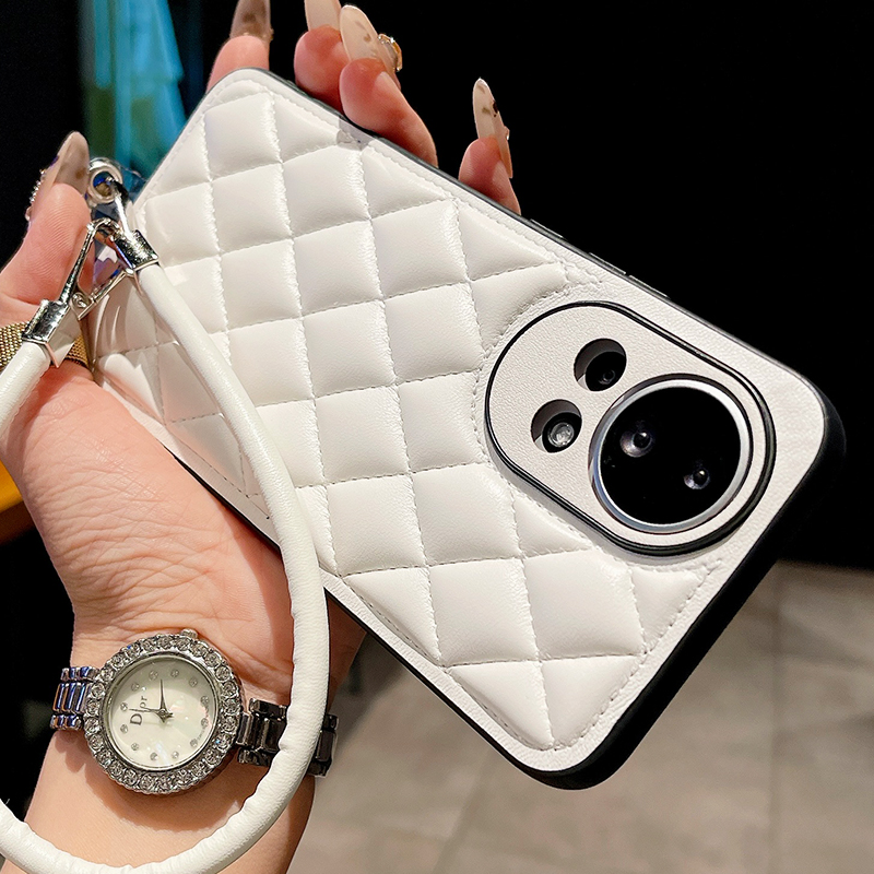 小香风立体菱格皮质适用于华为nova14手机壳nova13保护套nova12Pro镜头全包nove11防摔外壳novo女款高级感Por