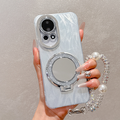 羽纱闪粉化妆镜支架适用于华为nova14手机壳nova13新款nove12补妆镜11Pro全包镜头膜10保护套9防摔外壳8奢华7