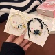 手工编织猫头情侣手链ins风可爱黑猫头送闺蜜手绳 非金属玻璃手链