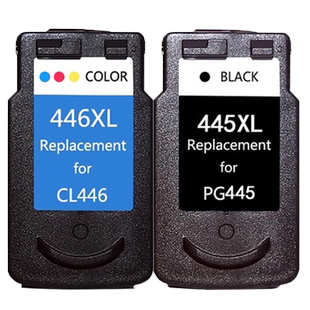 适用佳能PG445墨盒 TS3140 MG2540 3040喷墨打印机墨水 MG2545S 2440 2940连喷连供墨水盒 CL-446黑彩色墨仓