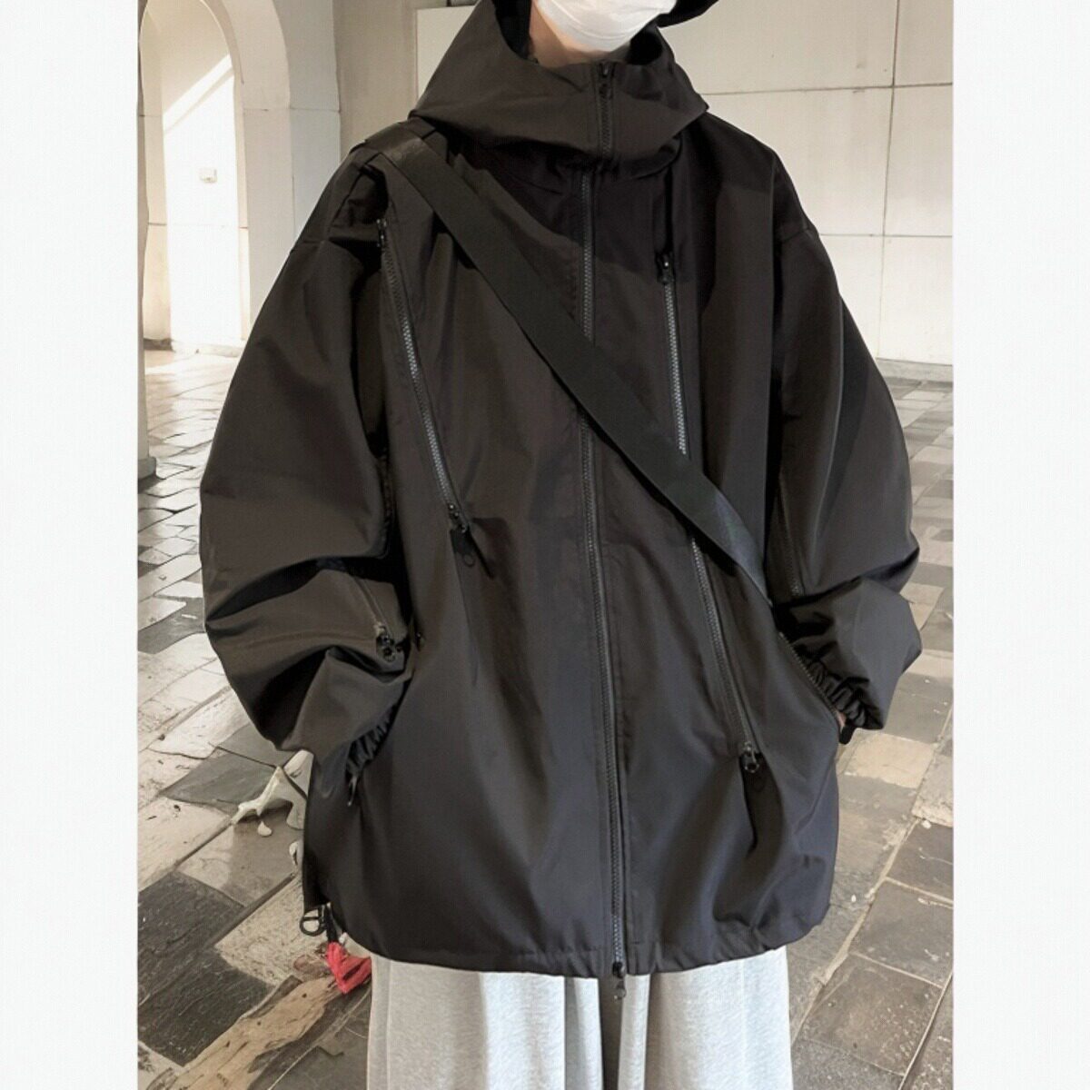 黑色三合一休闲外套男款2026新款春季穿搭美式青少年痞帅工装夹克