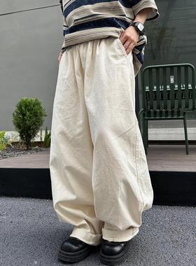 XBRO日系浅色cityboy显瘦垂感百搭四季米色牛仔裤阔腿廓形休闲裤