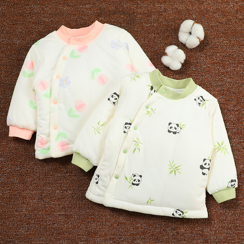 婴儿外套秋冬棉衣薄棉夹棉保暖衣