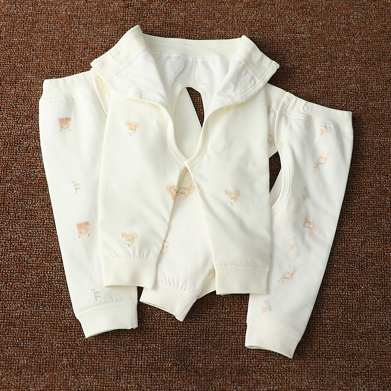 童耶婴儿保暖春秋冬夹棉开档裤子