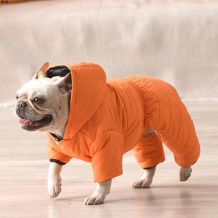 法斗巴哥斗牛犬恶霸犬胖狗狗专用衣服秋冬款棉服秋冬天保暖四脚衣