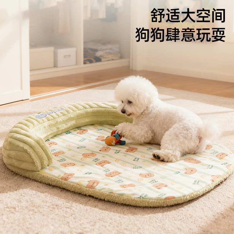 秋冬季狗狗U型毛绒靠枕垫子中小型犬狗狗猫咪保暖狗窝猫窝宠物窝
