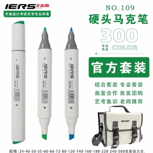 IERS艾尔斯109马克笔酒精油性双头马克笔单支套装学生艺考300色