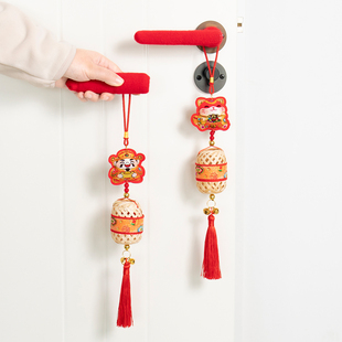 门挂装饰品2026马年春节门把手套挂件新年氛围感挂饰门把手保护套