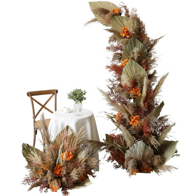 flowerwall蒲葵蒲扇插花芦苇花艺