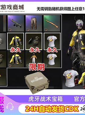 PUBG绝地求生虎牙战术宝箱夹克外套T恤虎牙战术手套皮肤兑换码CDK