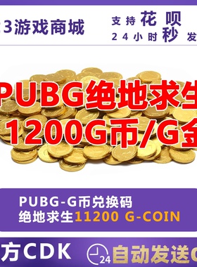 PUBG绝地求生11200G币金币商城充值点卷gb兑换码吃鸡游戏币CDK
