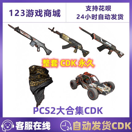 PUBG绝地求生皮肤PCS2大合集套装吃鸡面巾M762越野车载具CDK兑换