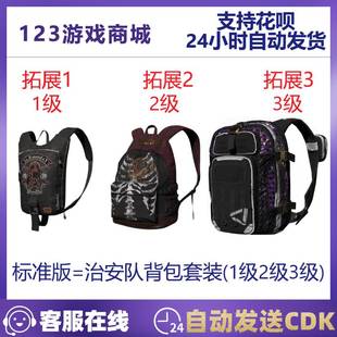 PUBG绝地求生皮肤 治安队背包礼包套装2级3级二三级吃鸡兑换码CDK