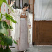 宋制长干寺半袖 浣溪阁原创 花间事 对襟吊带百迭裙汉服女日常透气