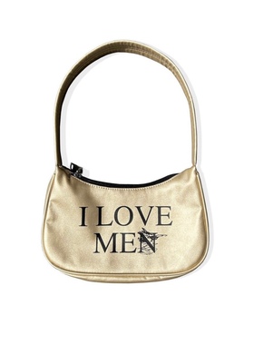 imcat自制 I love me印花金色手提包 腋下精巧小包 praying同款