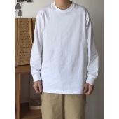 男女 打底衫 BUTQIU日系秋冬纯色长袖 内搭圆领T恤套头慵懒风基础款