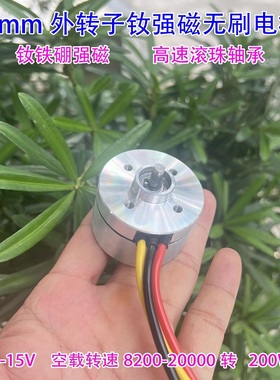 48mm钕强磁6-15V外转子无刷电机 4831大扭矩200W高速无刷电机