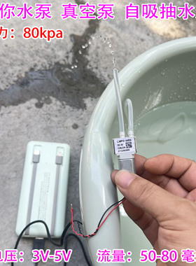 电动抽水泵迷你微型直流DC3V-6V自吸液体泵 微型隔膜水泵带止回阀