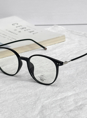 黑框眼镜女韩版潮早八素颜神器圆脸近视方框韩系黑色眼镜框TJ5830