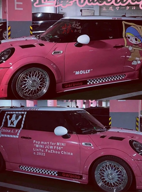 适用于宝马迷你MINIF56车贴拉花cooper sR55R60盲盒改装车