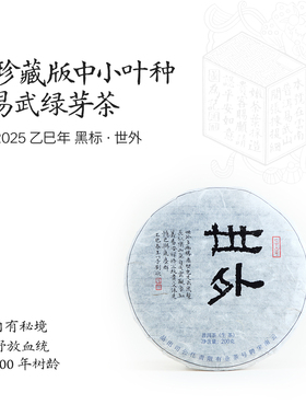 宋聘号2025春茶黑标世外古茶云南易武古树普洱茶生茶饼叶普洱茶