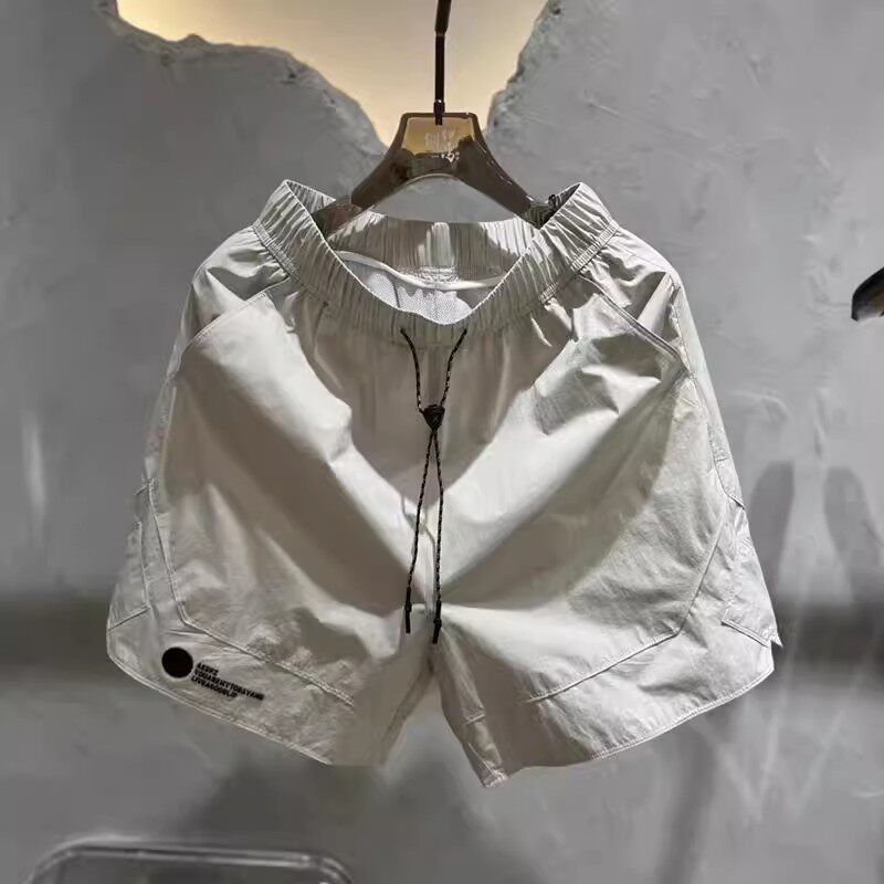 冰丝速干休闲短裤男士夏季潮牌宽松大尺码运动五分裤美式工装五分