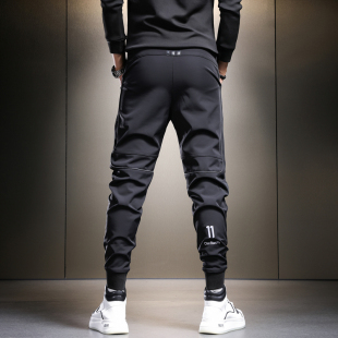 新款 2025春秋季 韩式 修身 绑腿多功能休闲 男式 弹力小脚运动裤 运动裤