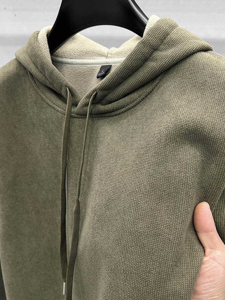 重磅连帽卫衣男士秋冬季潮牌加绒加厚套头外套宽松外穿内搭上衣服