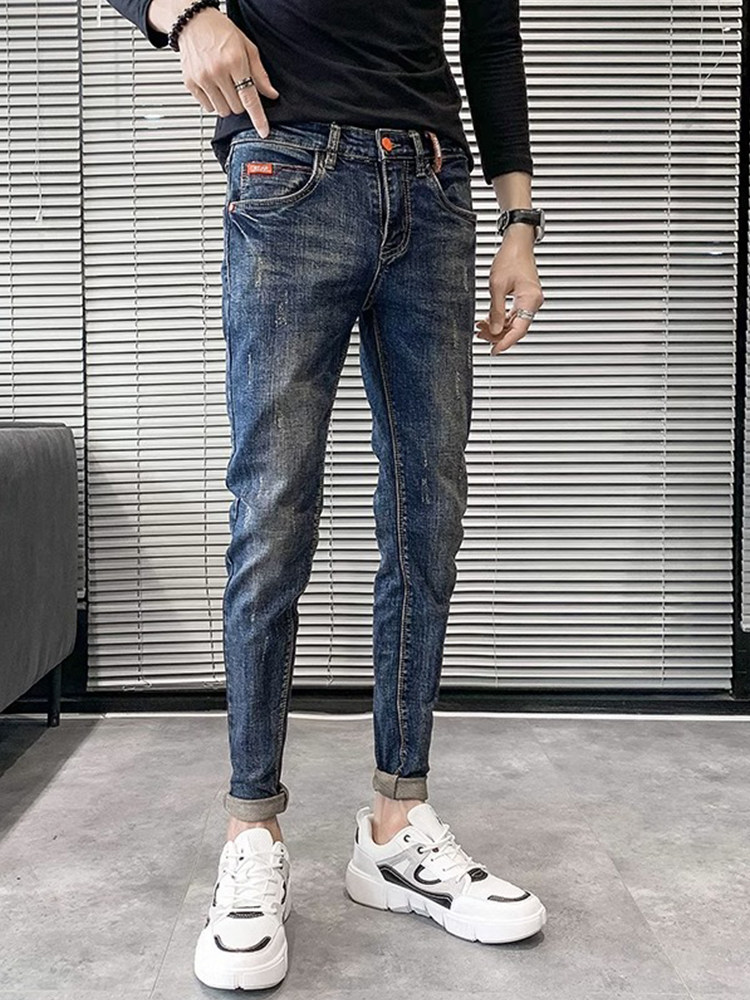 牛仔裤2025年春秋冬男士新款时髦修身九分裤百搭帅气休闲裤