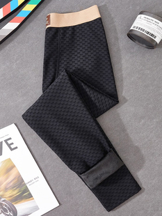 男士芭比裤加厚加绒保暖裤冬季加长版秋裤防寒线裤滑面修身鲨鱼裤