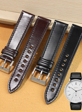马臀皮真皮表带薄款适用nomos601/164/602/1101/华为/阿玛尼